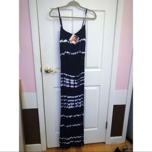 Kittenish Tie dye blue maxi dress